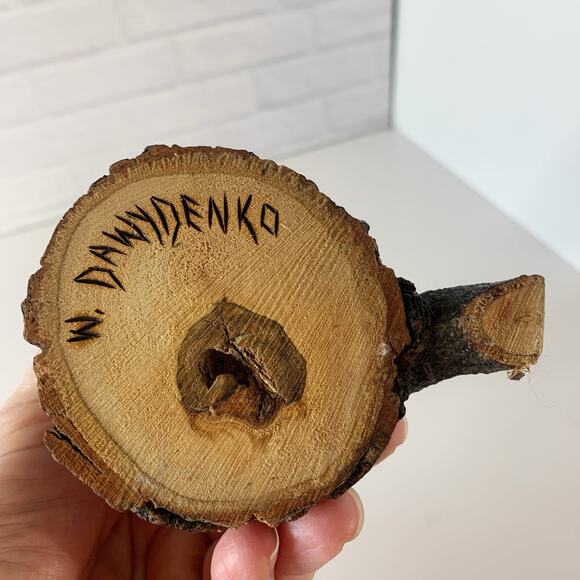 Santa Gnome Elf 2 Man Wood Hand Carved Figure W Dawydenko Minnesota Folk Art - Picture 8 of 9